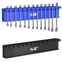 KJE 2-piece magnetic wrench organizer setup with clear 13 slots