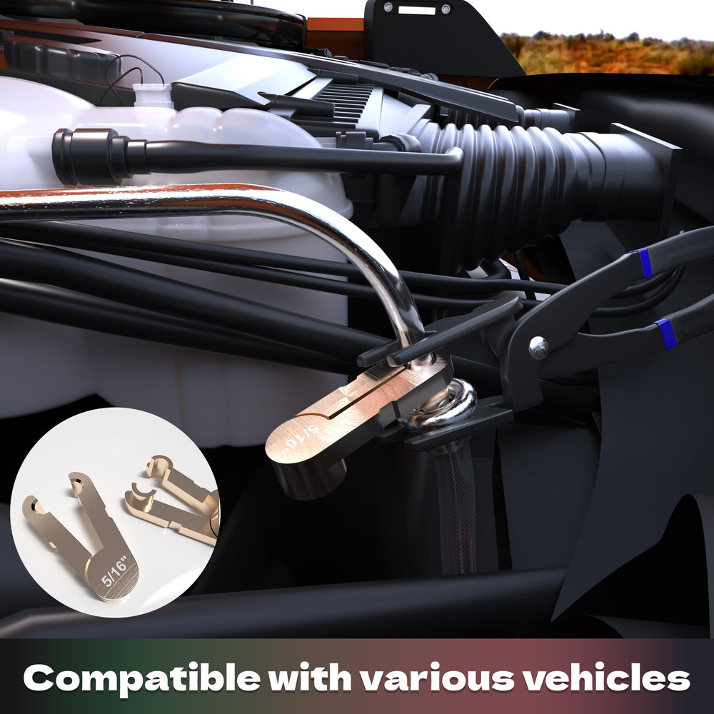 Two oil cooler line removers designed for quick, tool-assisted lines.