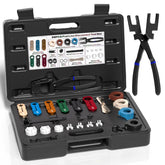 KJE 26PCS master tool set shown in full kit for versatile GM and Ford fuel line work.