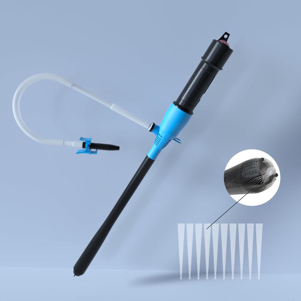 KJE portable battery powered transfer pump in use for quick fuel transfer