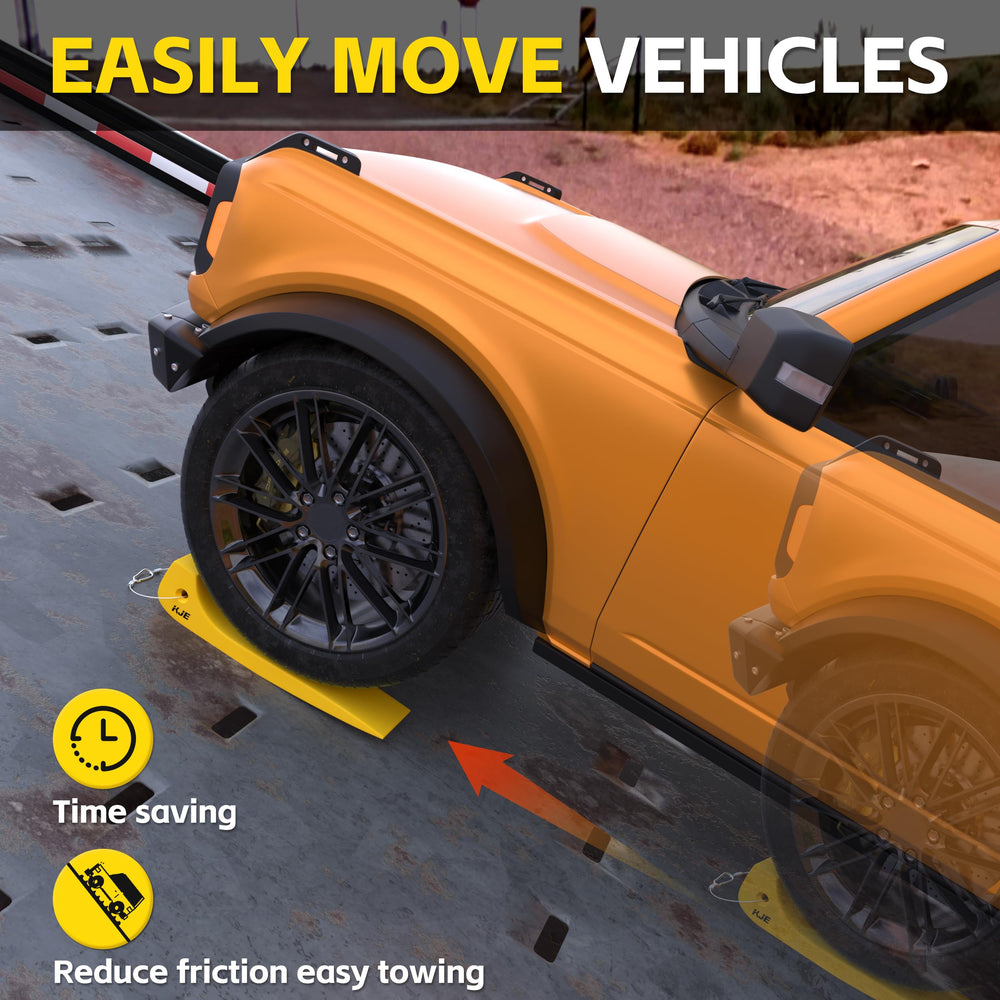 KJE Tire Skates night reflective strips improve visibility during low-light towing.