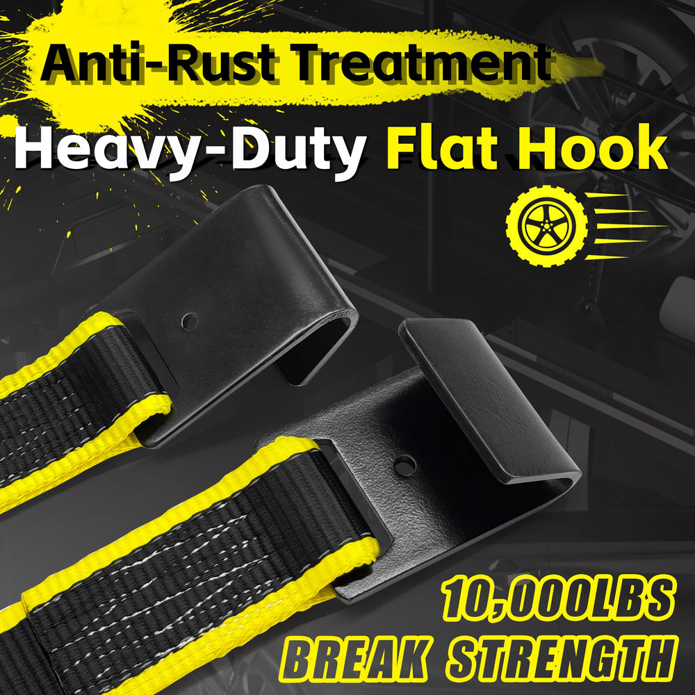 KJE Tow Dolly Straps provide 10,000 lbs break strength for heavy-duty towing.