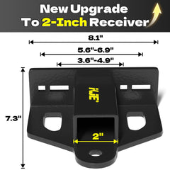 KJE 2in receiver focuses on easy compatibility with lawn tractors and carts