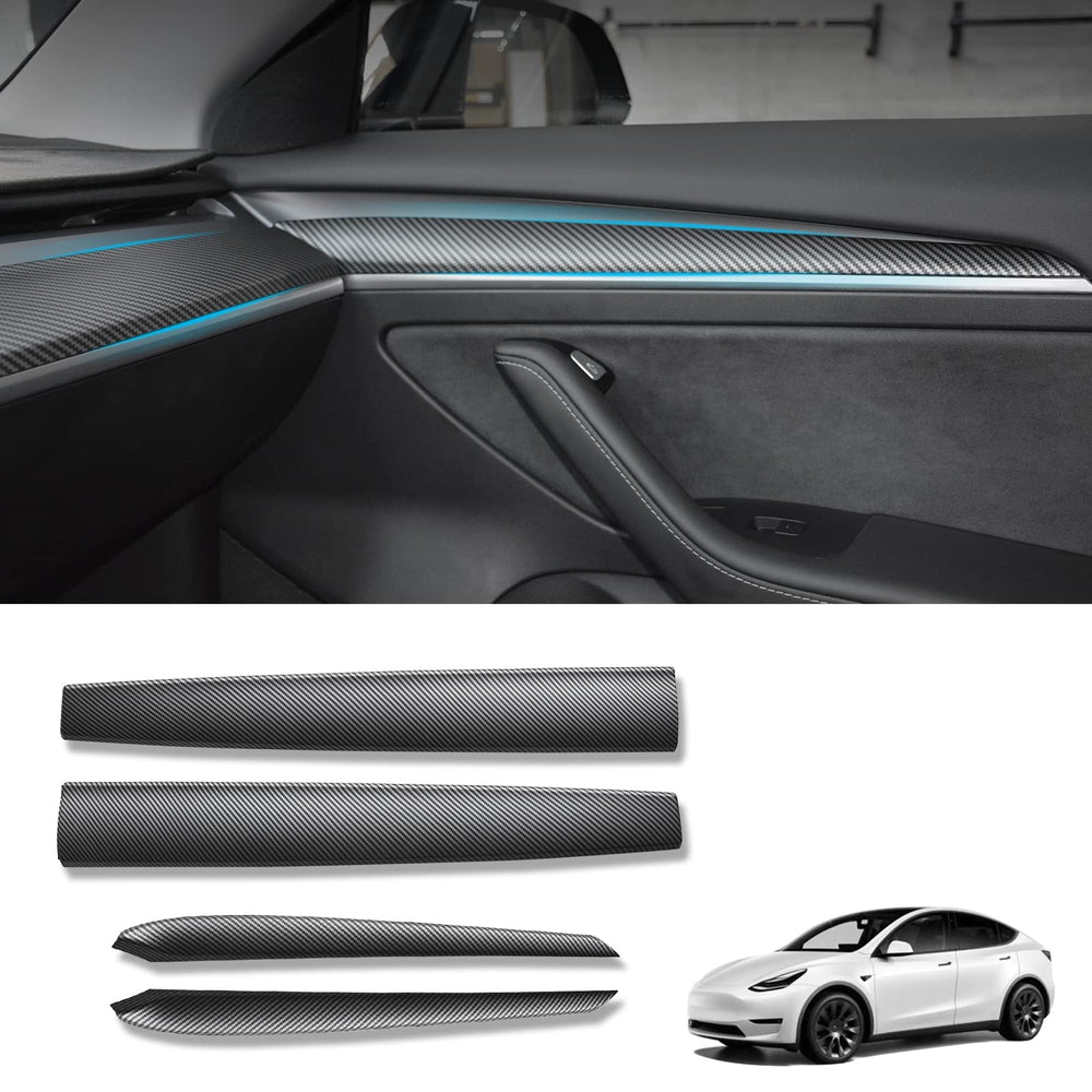 KKTR-CAR dashboard cover wrap with matte carbon texture for refined cabin look.