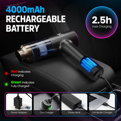 Klaasen vacuum with detachable attachments for versatile cleaning tasks