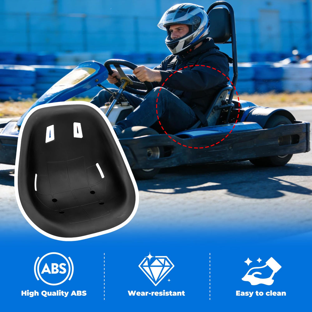 KLLJRFW go kart seat durable ABS material resists wear and cleans easily