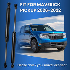 Klutchtech Maverick hood struts side installation demonstrating bolt-on fit