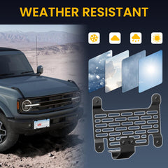 Klutchtech street-legal license plate mount keeps tags visible.
