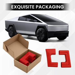 Packaging of Klutchtech tow hook cover with installation guide for Cybertruck.