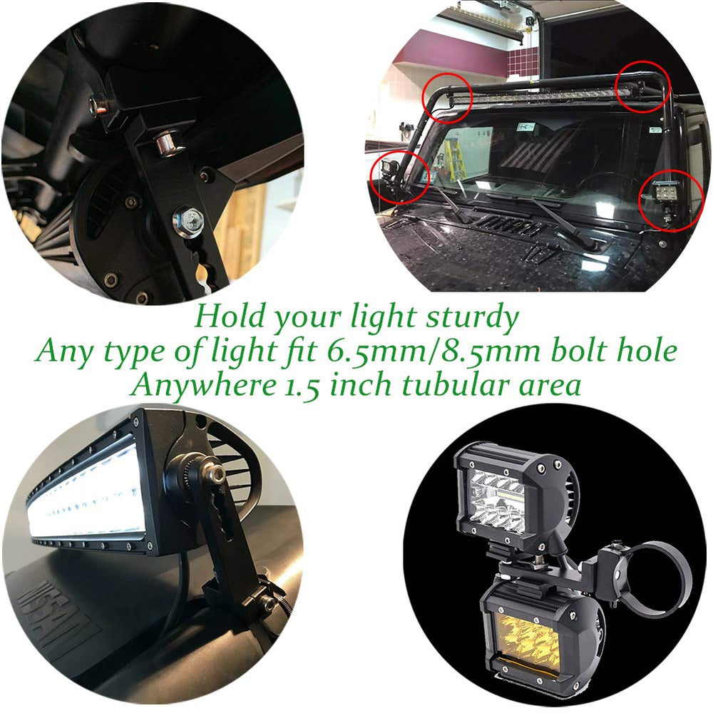 KMFCDAE adjustable mount bracket with 360-degree rotation for precise lamp aim.