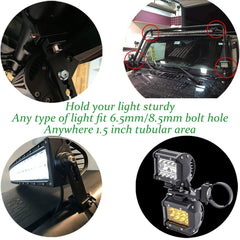 KMFCDAE adjustable mount bracket with 360-degree rotation for precise lamp aim.