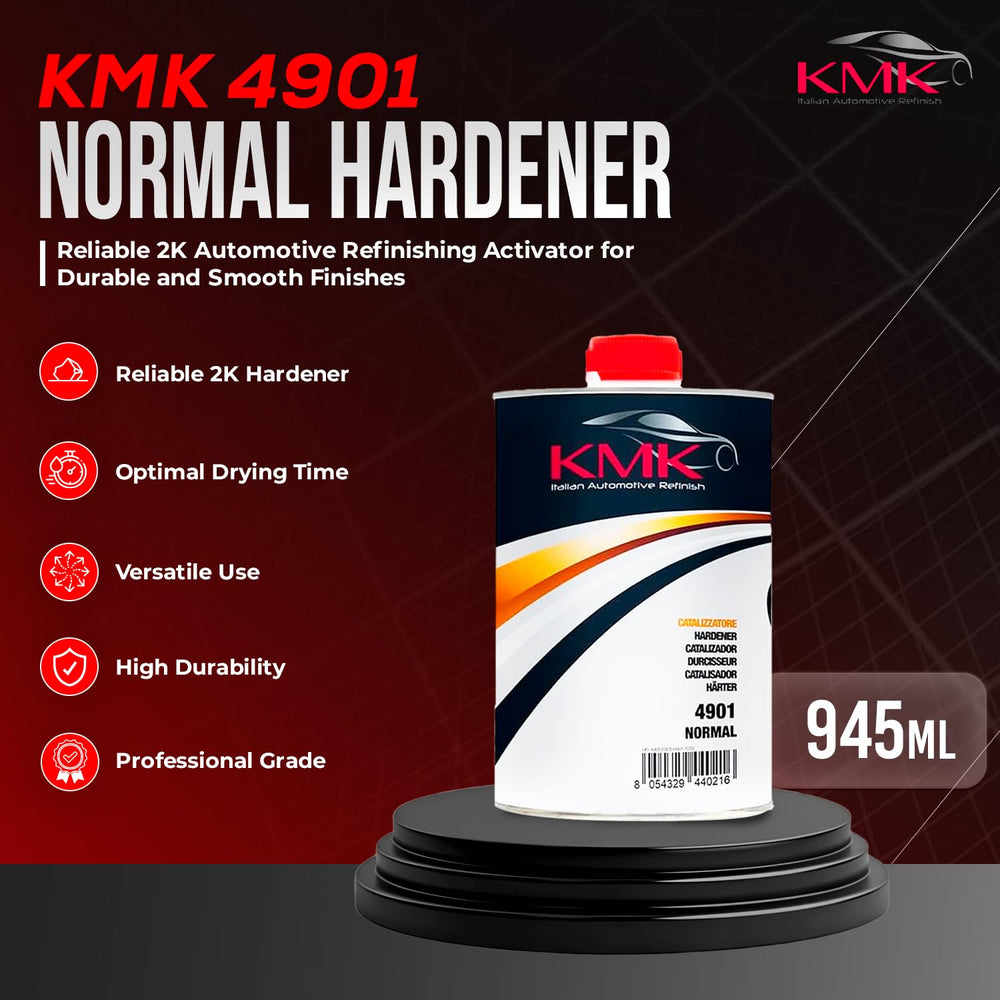 KMK 4901 bottle label close-up showing usage guidelines for consistent results