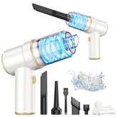 KMM handheld car vacuum demonstrates 9000PA suction for deep car interior cleaning