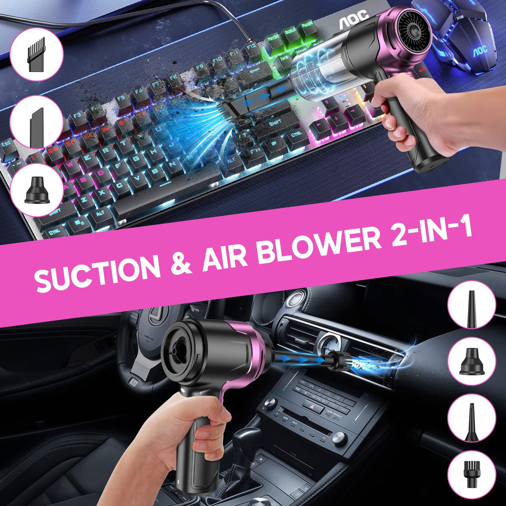 KMM handheld car vacuum-air-duster for dusting and inflating small items