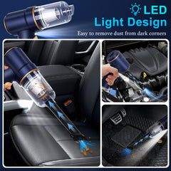 KMM handheld car vacuum suitable for car, home, and office cleaning.