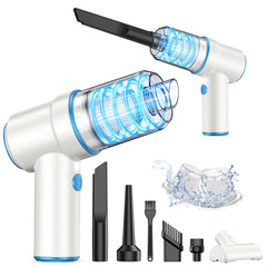 KMM handheld vacuum delivers 9000PA suction for cars and home cleaning.