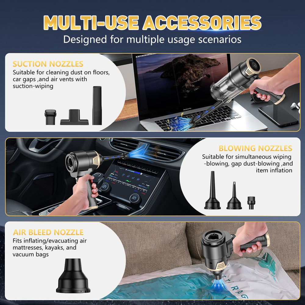 KMM LED light illuminates dark gaps for thorough spot cleaning.