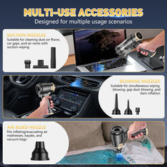 KMM LED light illuminates dark gaps for thorough spot cleaning.