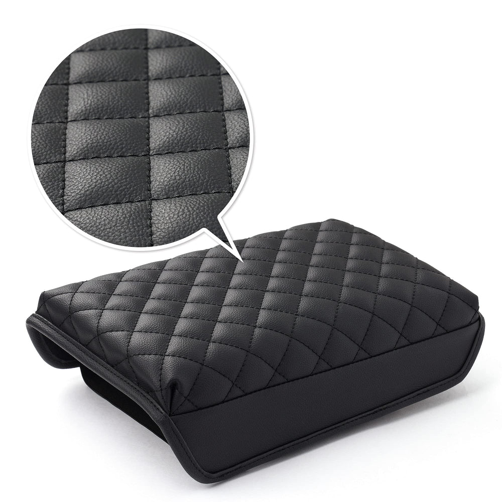 KMMOTORS custom-fit center console pad matches Model Y and Model 3 interiors.