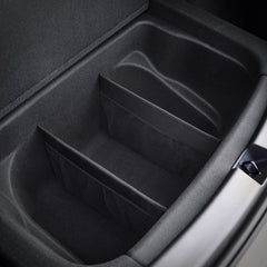 KMMOTORS Sub Trunk Divider in Model Y showcasing organized sub trunk compartments