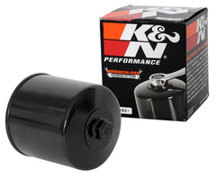 K&N KN-163 oil filter with wrench-off nut for quick BMW maintenance.