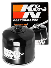 K&N KN-202 oil filter side view emphasizing premium build and durable canister.