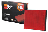 K&N Advantage Plus 18k life filter close-up showing rugged construction for long use.
