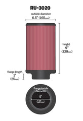 K&N air filter media detail showing 4-layer cotton gauze filtration