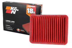 K&N engine air filter for Toyota Tacoma 2.7L with 18k life
