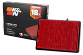 K&N engine air filter with long-life design ready for 18,000 miles.