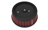 K&N engine air filter for Harley-Dyna installation boosts airflow and performance.