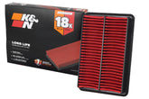 K&N engine air filter long-life 18k miles ready for Mazda intake.