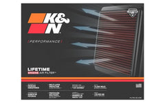 K&N High-Flow filter close-up media highlights multi-layer cotton gauze protection.