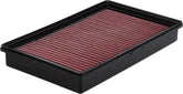 K&N high-flow air filter overview showing durable media and airflow potential.