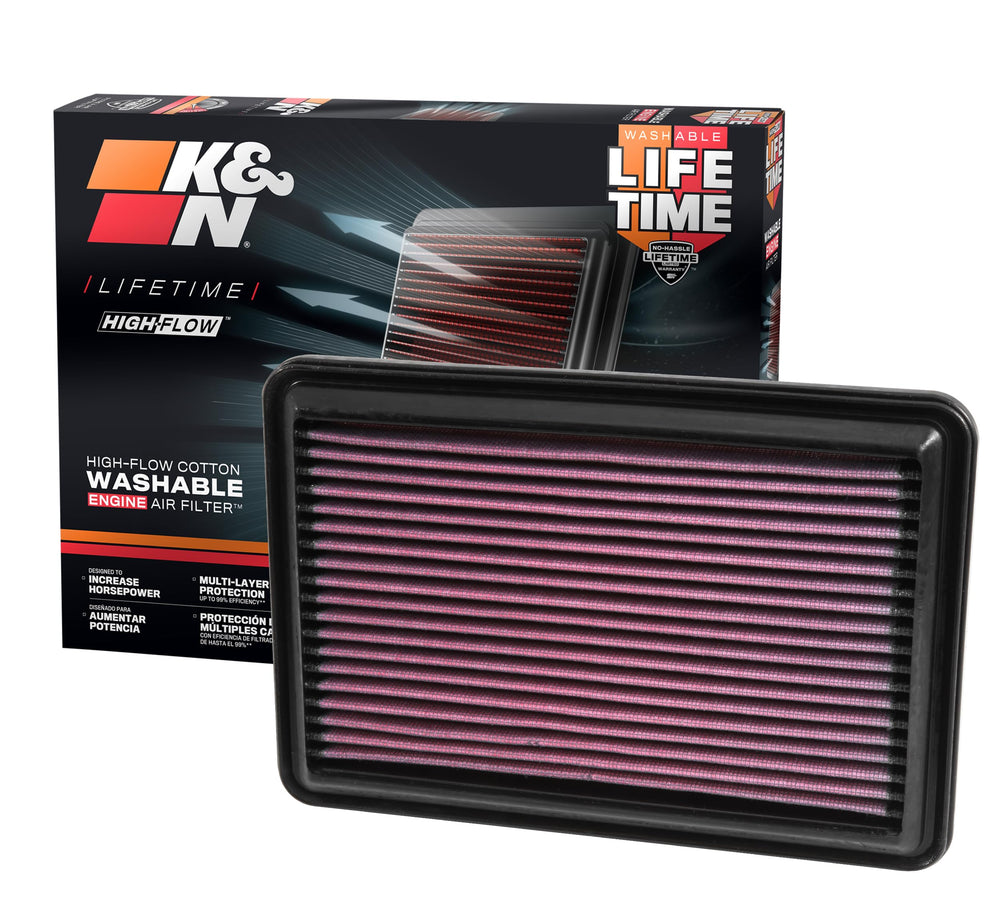 K&N high-flow filter package ready for install and airflow boost.