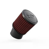 K&N High-Flow round air filter with 2.4375in flange, ready for clamp-on installation.