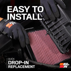 K&N washable design helps reduce disposable filter waste.