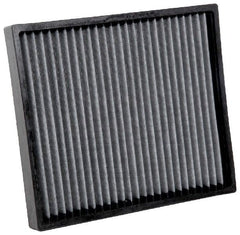 K&N Lifetime cabin filter installed in-car air box shows clean airflow.