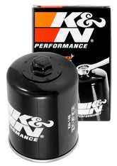 K&N KN-148 motorcycle oil filter body design emphasizes high flow