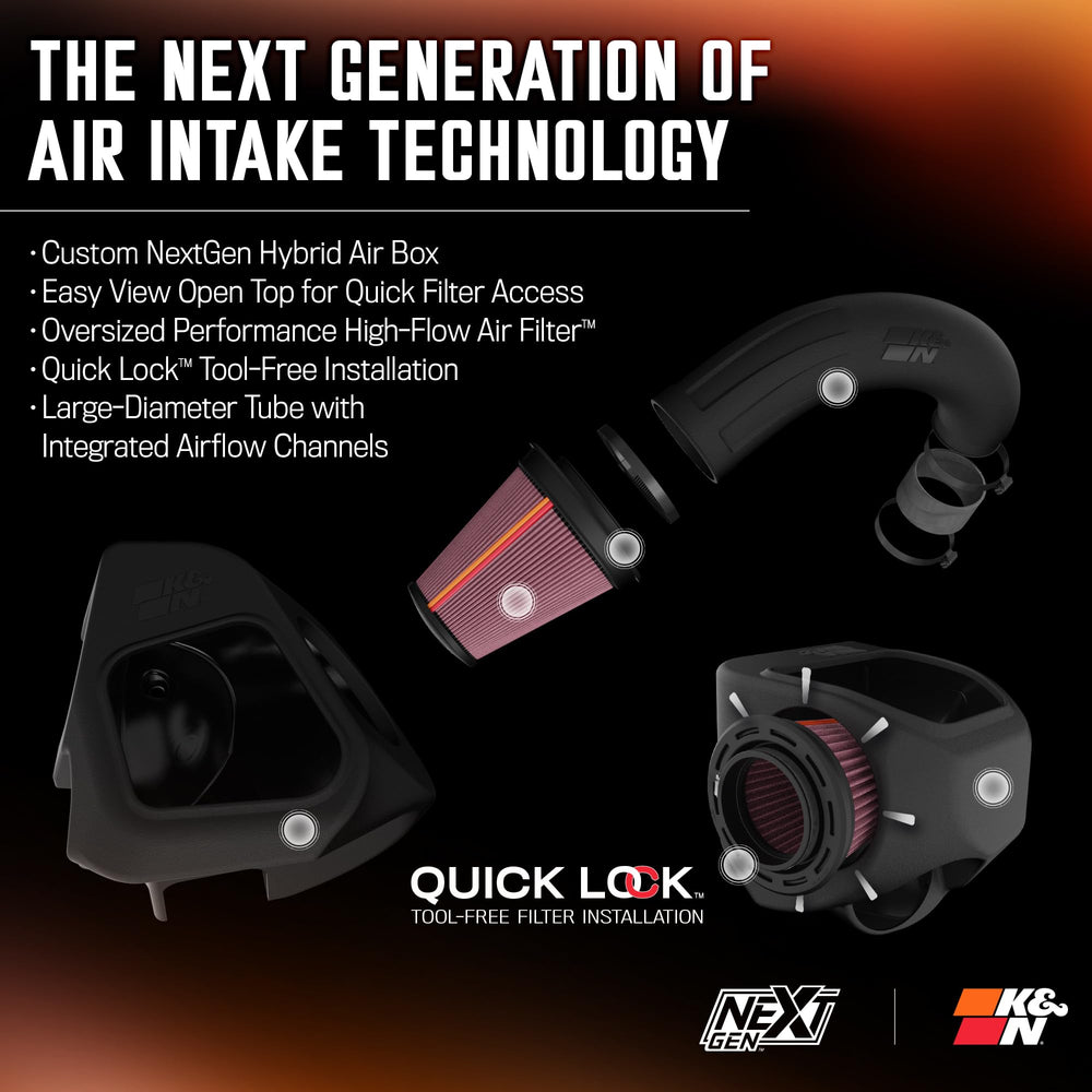 K&N NextGen airbox RAM 1500 design demonstrates enlarged inlet for cooler air