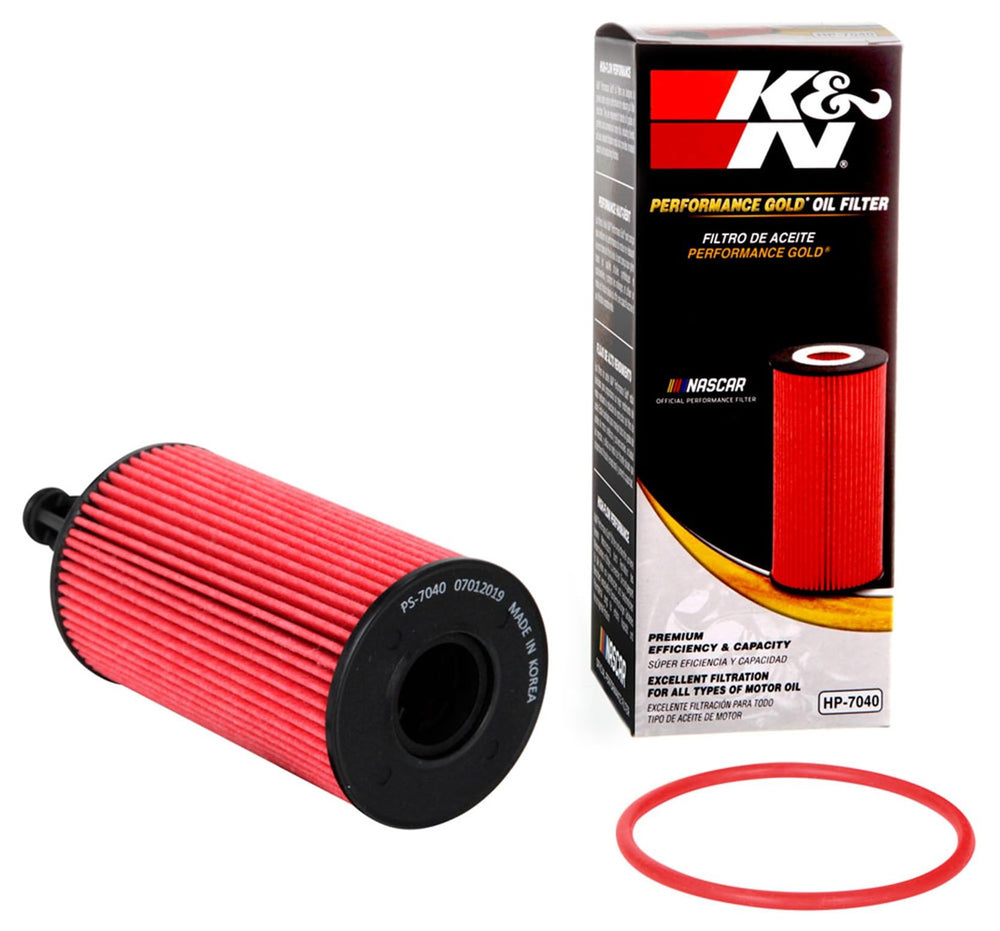 K&N Premium Oil Filter with a durable canister for engine protection.