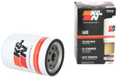 K&N premium oil filter with wrench-off nut for easy removal.