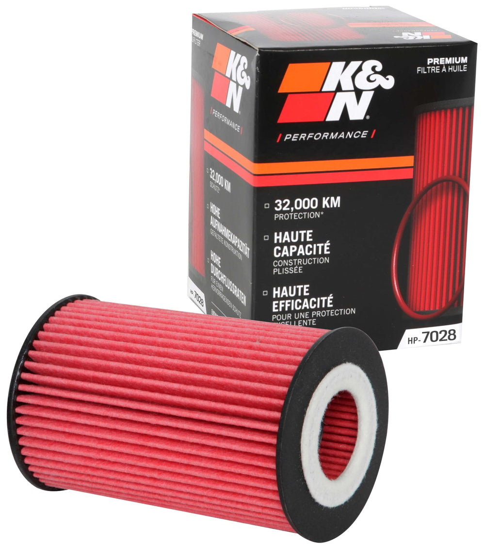 K&N premium oil filter canister demonstrates rugged durability for long engine protection
