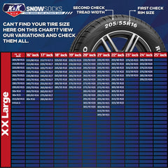 KNK Pro Snow Socks mounted on a tire for traction