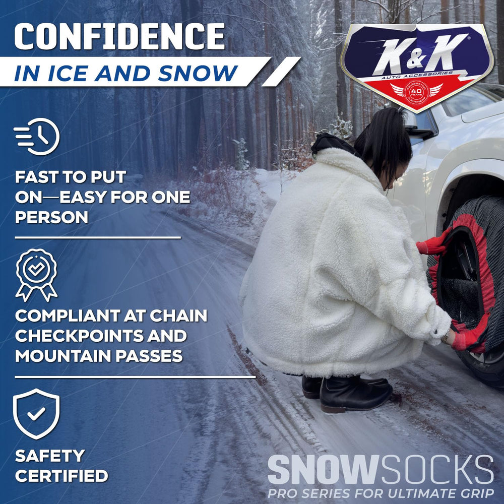 KNK Boutique K&K Pro Snow Socks storage bag keeps gear organized