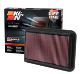 K&N High-Flow air filter front view showing easy fit and performance potential