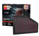K&N High-Flow air filter for Buick LaCrosse engine bay improves airflow for better performance.