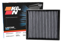 K&N Lifetime Cabin Air Filter package showing reusable design for cleaner cabin air