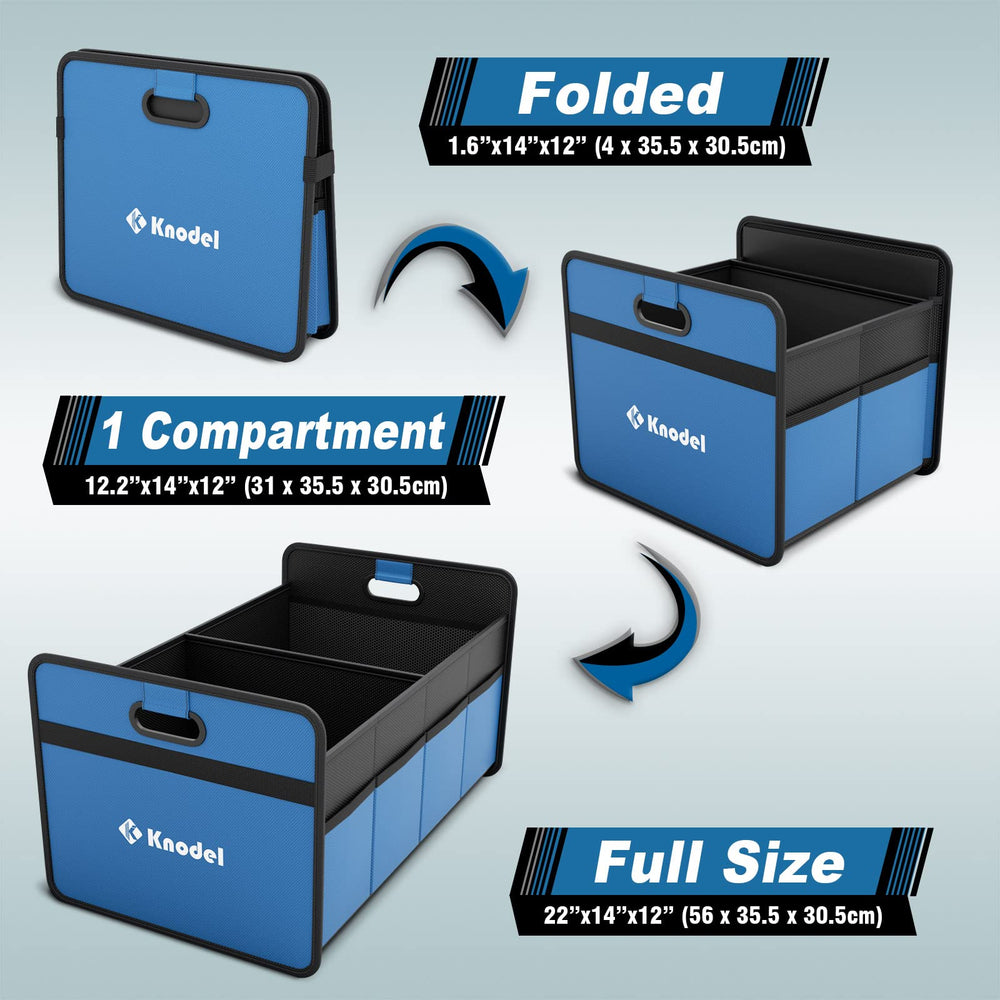 Knodel trunk organizer with base plates for stable positioning in the car.