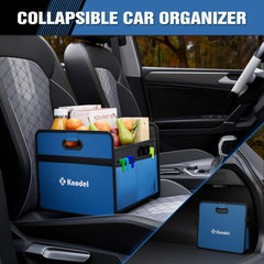 Knodel trunk organizer highlighting reinforced handles for easy transport.
